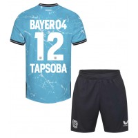 Bayer Leverkusen Edmond Tapsoba #12 3rd trikot Kinder 2023-24 Kurzarm (+ Kurze Hosen)